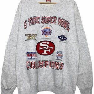 Ash- Vintage Style Deadstock 90s San Francisco 49Ers Sweatshirt Crewneck NFL
